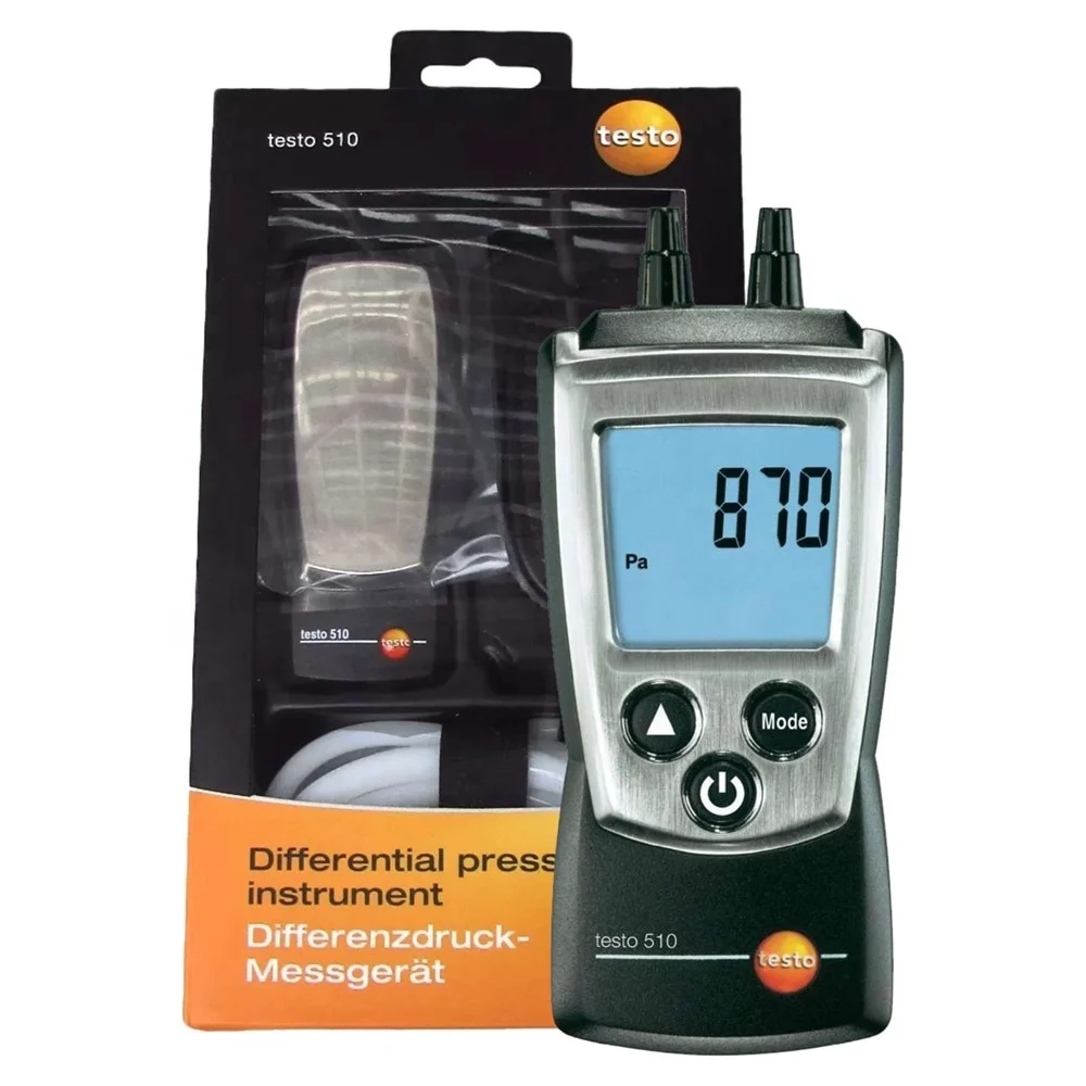 Testo 510 Digital Differential Pressure Meter Pipeline Pressure Gauge 0563 0510